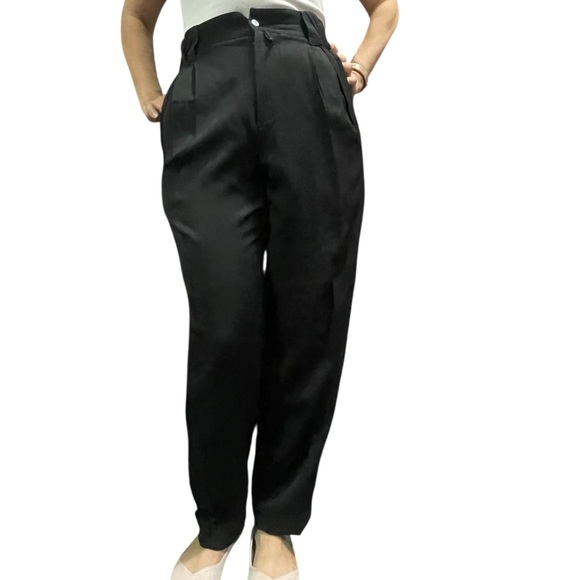 Vintage Giani Versace Versus Tapered Black Dress Wool Pants Sz 30 Classic Office - Picture 9 of 16